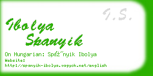 ibolya spanyik business card